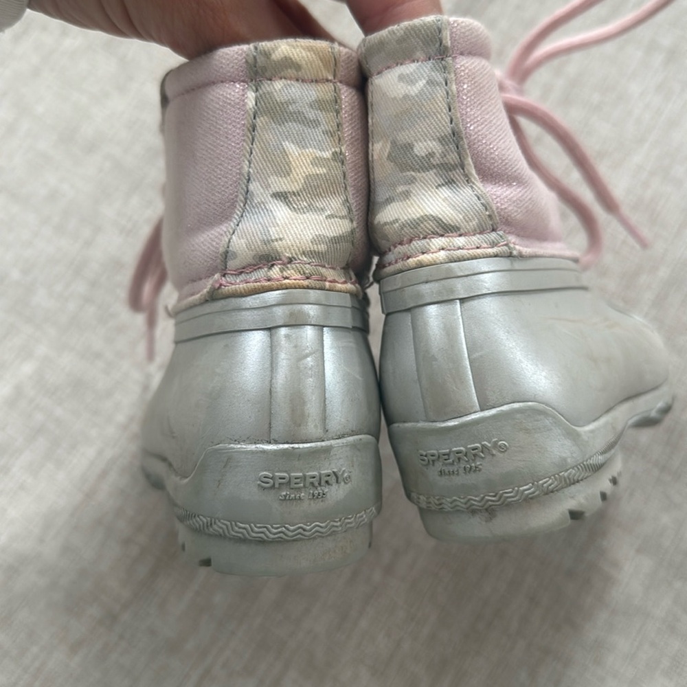 Sperry Duck Boots Waterproof sparkle Toddler Girls size 6‎ rain waterproof - Picture 6 of 12